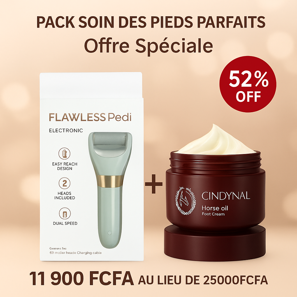 Kit Pieds Parfaits : Ponceuse électrique + Crème hydratante pour des pieds doux et sans fissures